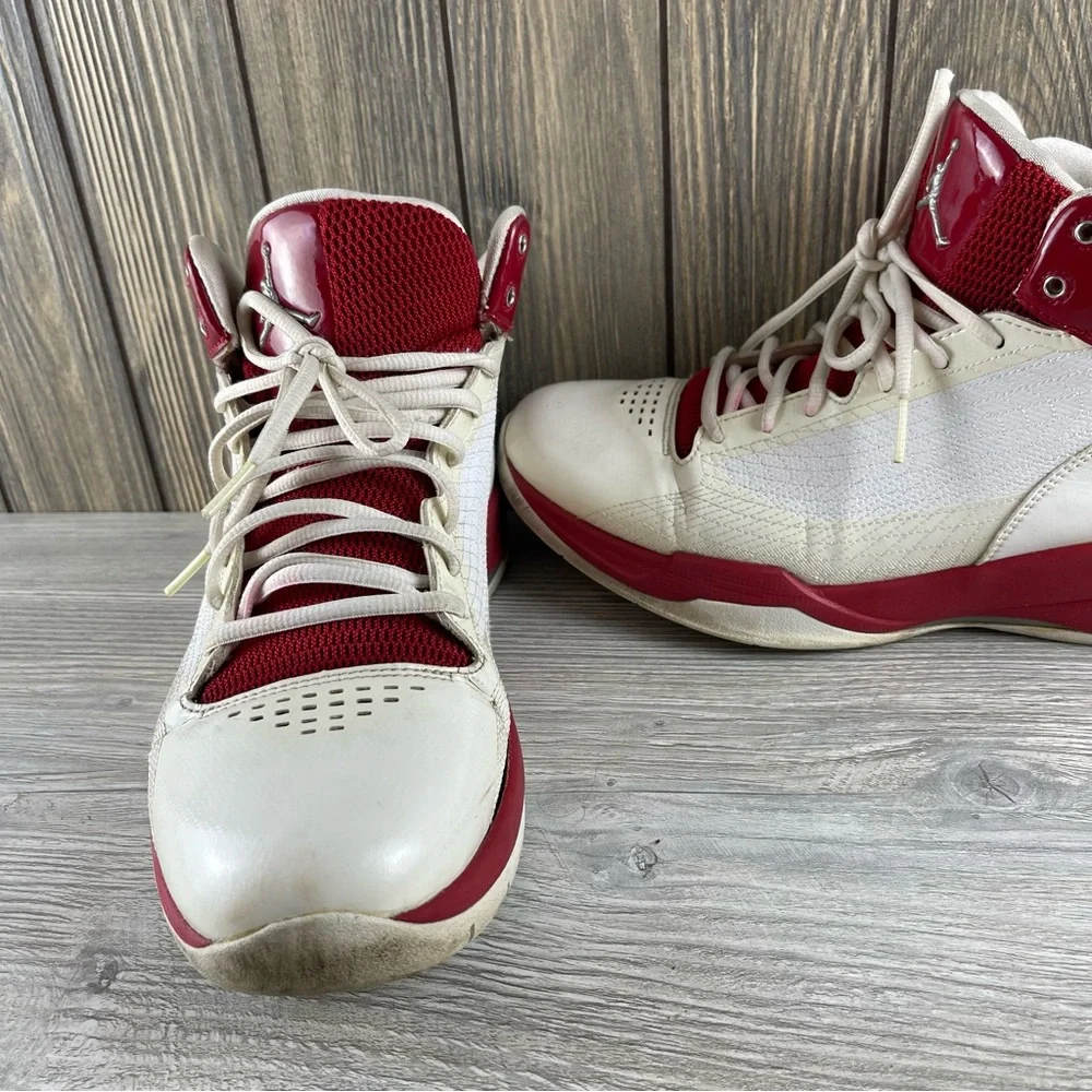 Air Jordan Fly 23- Men’s Shoes 454094-103 Metallic Silver-Varsity Red Size: 10